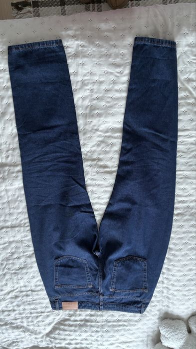 Page One dzinsy granatowe proste damskie M/38