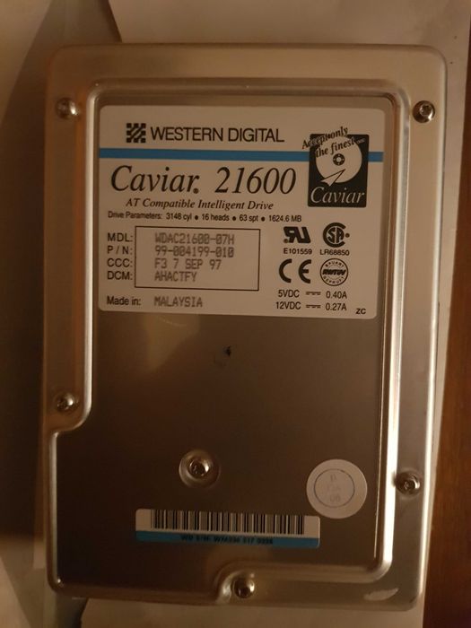 dysk HDD Ide pata  - Western Digital Caviar 1,6 GB - 1600 MB - nowy