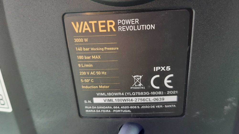 LAVADORA DE ALTA PRESSÃO VITO - WR4 180BAR (IVA INCLUIDO)