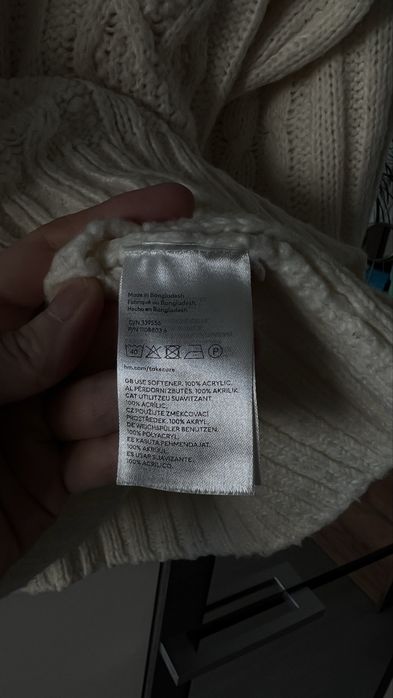 Светр джемпер-поло на замку в'язання акрил h&m розмір  m-l
