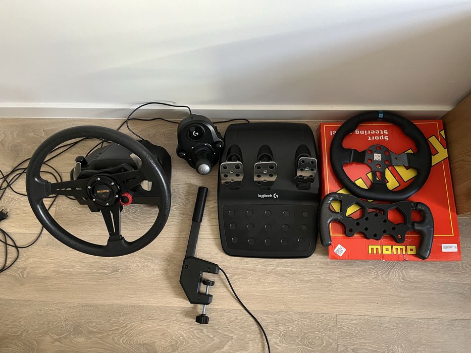Zestaw Logitech G29 + Shifter + Hamulec Ręczny USB + Mod F1 (PS5/PS4/PC)
