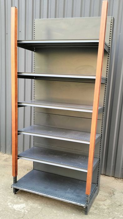 Торгові пристінні стелажі з підпорами «Колумб» 225х100см., Б/у 13452