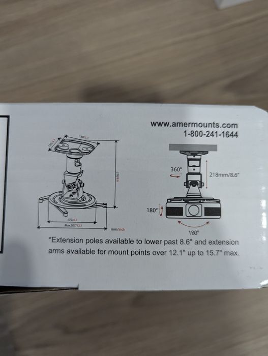 Suporte universal para projetor Amer Mounts AMRP100