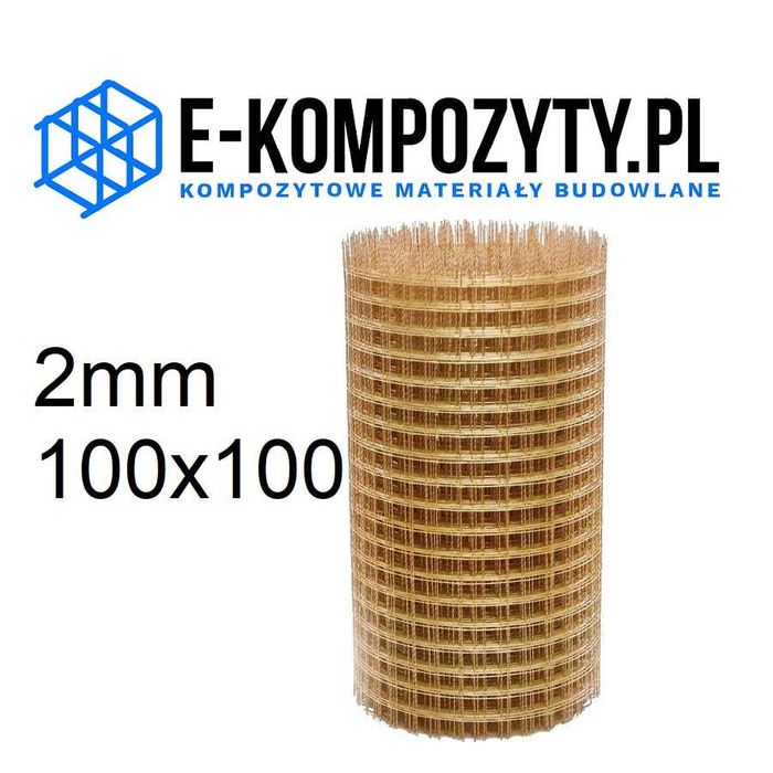Siatka zbrojeniowa kompozytowa 2mm 100x100 cena brutto WYSYŁKA GRATIS