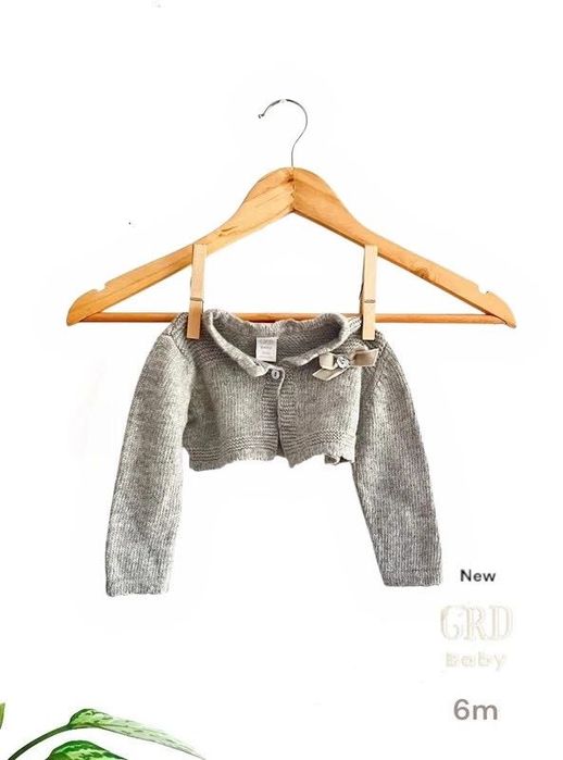Mini Casaco de Malha Cinzento 6 Meses GRD Baby