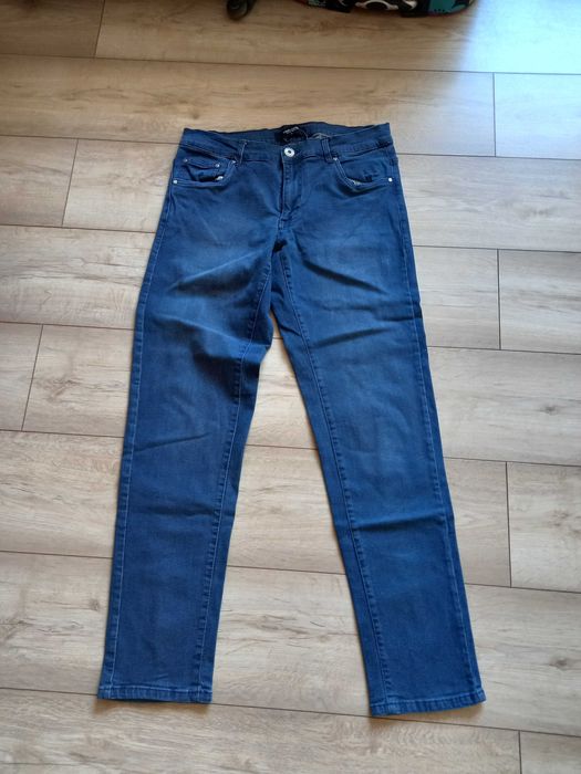 Spodnie męskie jeans kant eleganckie L