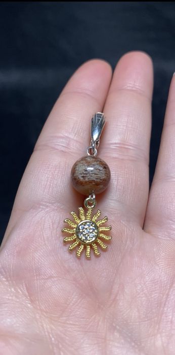 Фантасичні срібні сережки з Фантомним Кварцем