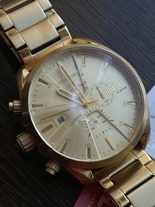 -35%$ Diesel DZ4475 оригінал золотий годинник золотые часы золотистые