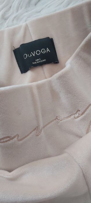 Legginsy welurowe ola voga ciepłe wysoki stan