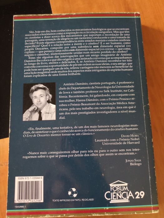 O Erro de Descartes de António R Damásio
