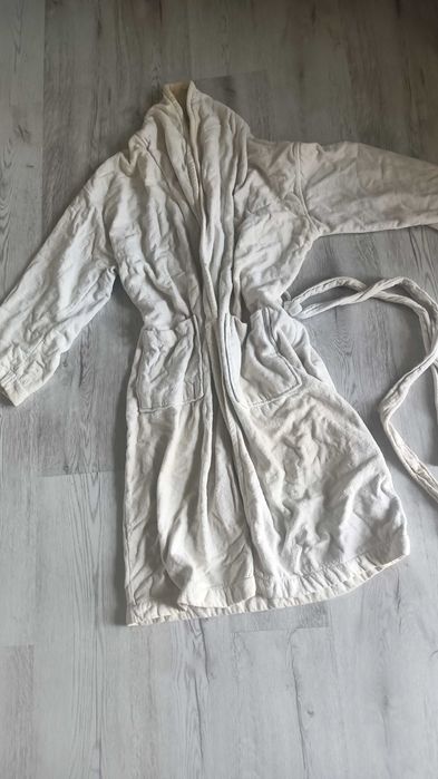 Biały szlafrok Ikea, 100% bawełna, gruby i ciepły