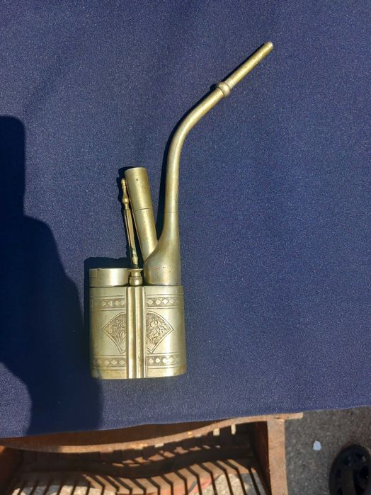 19th C. Chinese Qing Dynasty Brass Opium Water Pipe