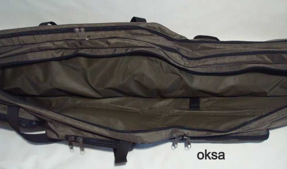 Сумка чехол для карповых удилищ удочек 130 см на три отделения Супер