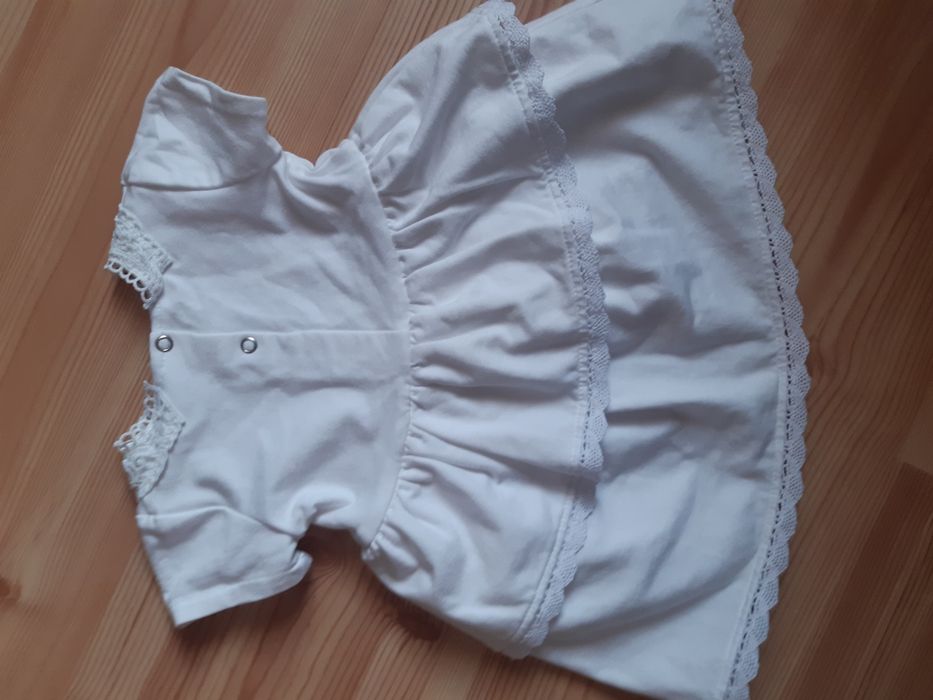 Sukienka na chrzest 68 74 biała koronkowa Sophie Design dziewczynka 6