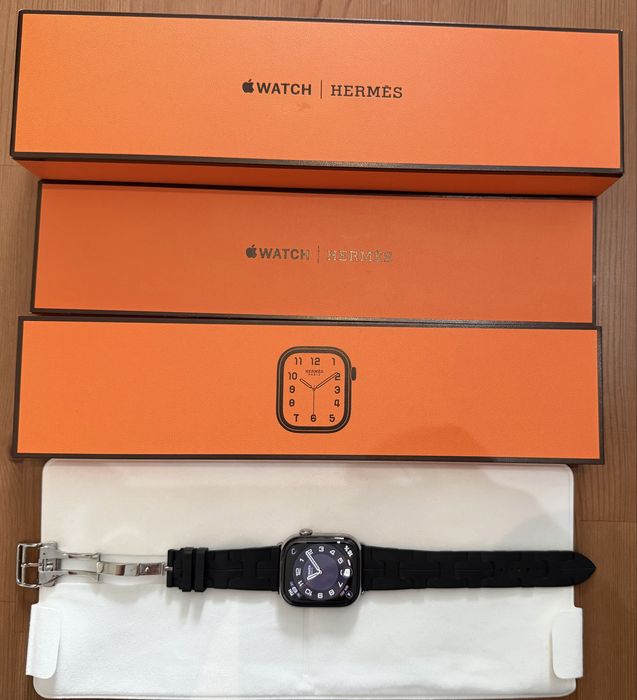 Apple Watch Hermes 11 46 mm Noir Kilim