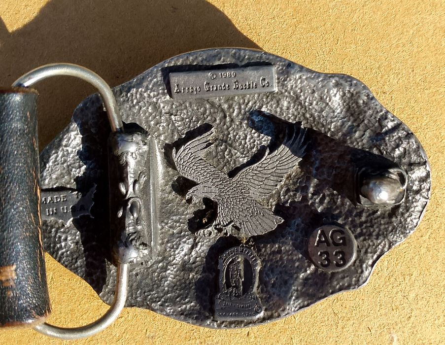 Вінтажна пряжка Arroyo Grande Buckle Co. «Орел», США, 1989 р. (AG 33),сплав: п'ютер. 1000 грн.