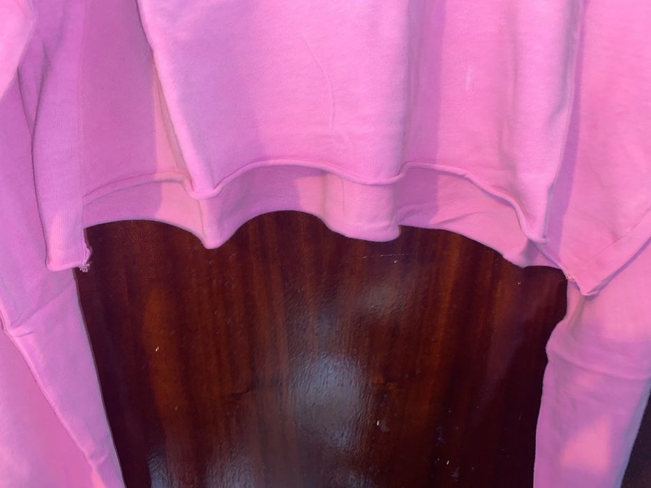 Crop top rosa de manga comprida, fresco, tamanho M, Bershka