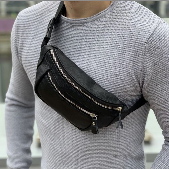 Бананка з натуральної шкіри — якісна та стильна сумка на пояс, ТопЛюкс