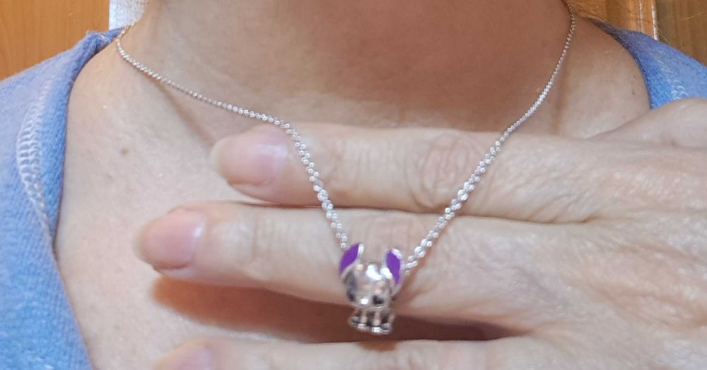 Conta Pingente em Prata da Pandora Lilo   Stitsch