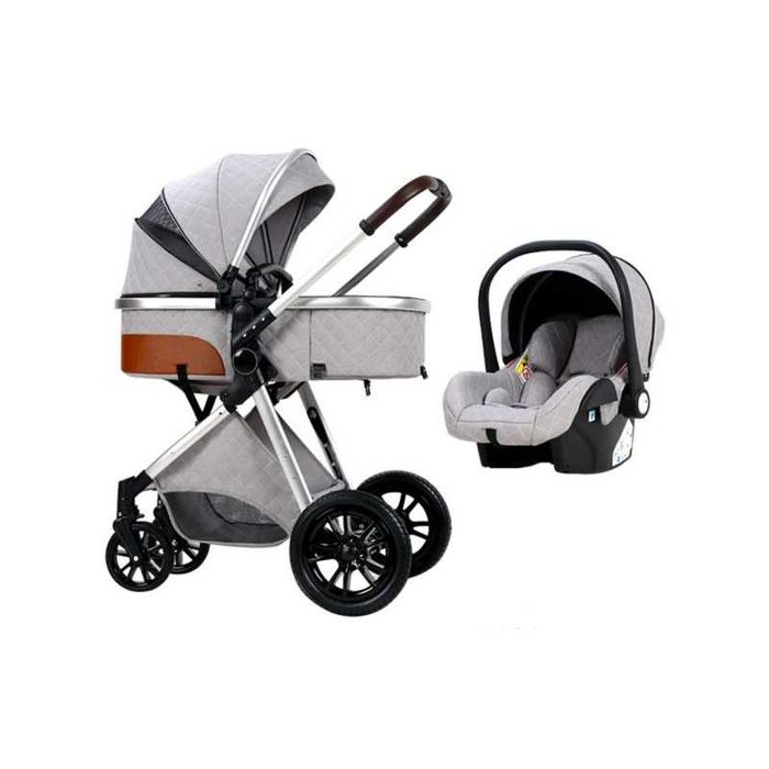 Carrinho bebé 3 em 1 Cinza NOVO