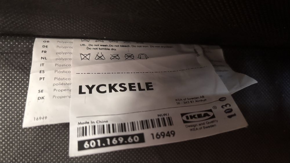 Ikea Lycksele Pojemnik  Czarny 95x55x19