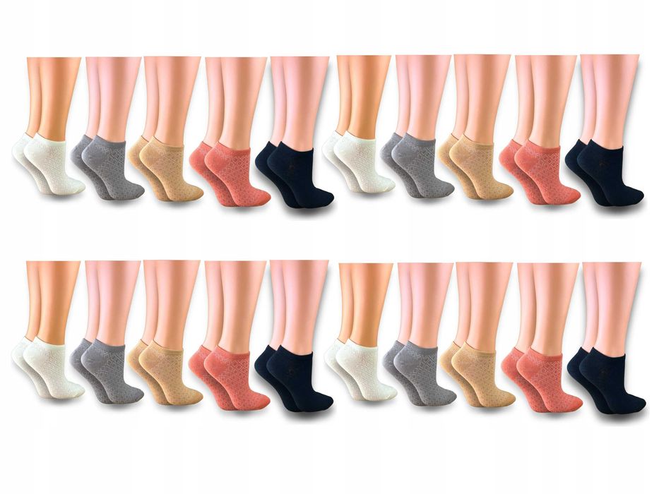 Skarpetki bawełniane damskie STOPKI 20PAR PROMOCJA