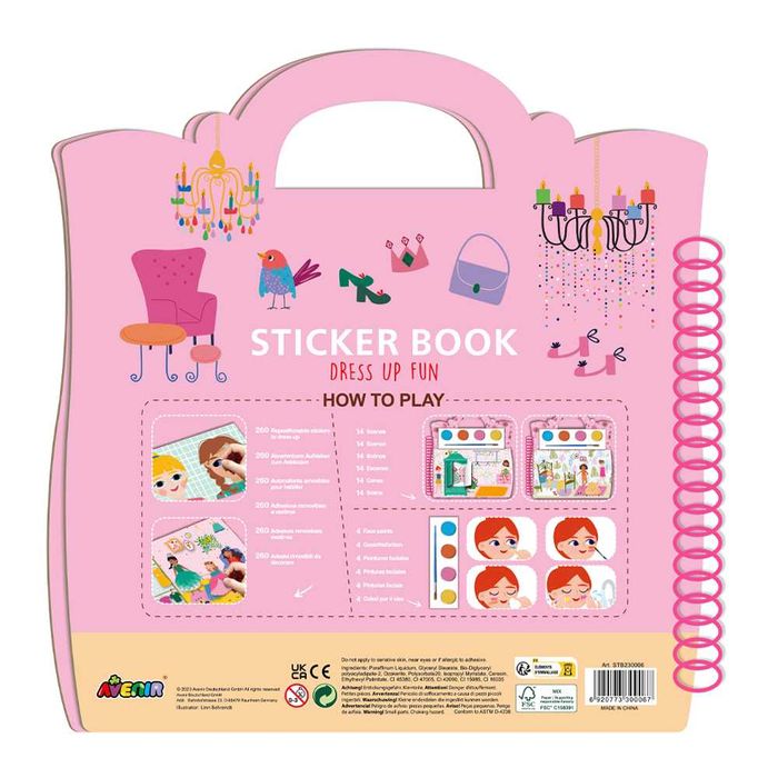 Avenir стікербук Лісове життя (300 наліпок) та Веселі переодягання 250