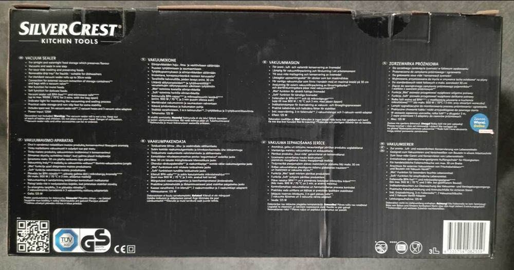 SILVERCREST zgrzewarka próżniowa 125 W, NOWA.