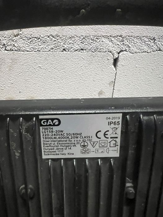 Halogen LED budowlany IP 65