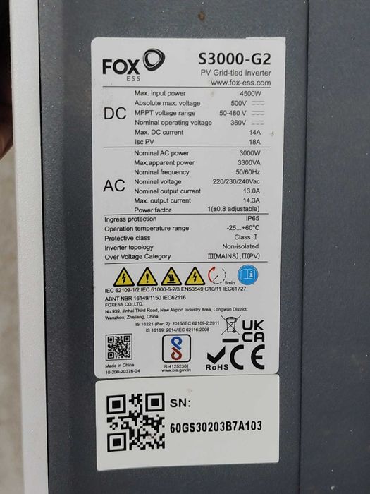 Falownik jednofazowy FoxESS S3000-G2