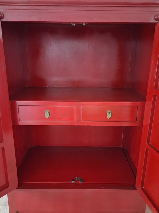 Móvel chinês vermelho - ótimo estado