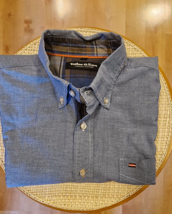 Męska KOSZULA marki Tailor&Son bawełna niebieska dzinsowa rozmiar L