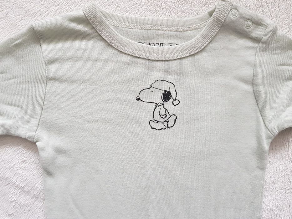 body 80 snoopy peanuts zestaw długi rękaw komplet pakiet paka 3 sztuki
