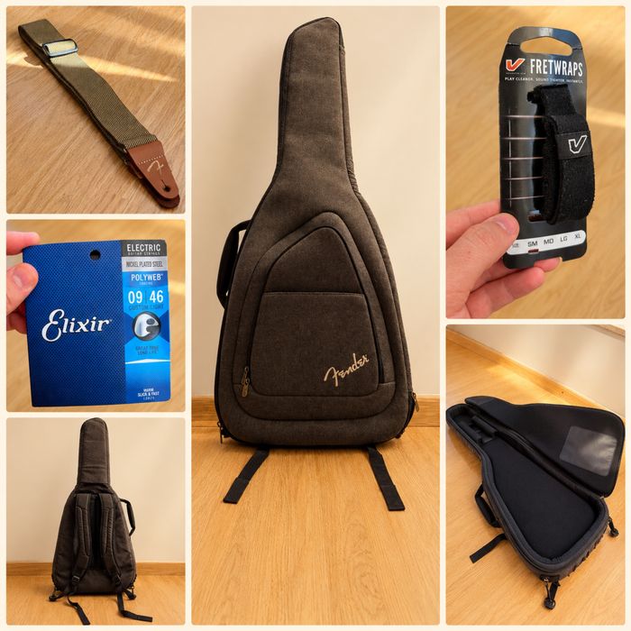 Fender Player 2/II Stratocaster DG20 + FE920 Denim + Strap Tweed + Acessórios