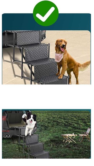 Schody dla psa, samochodowe, rampa składana 4-stopniowa - do 80 kg