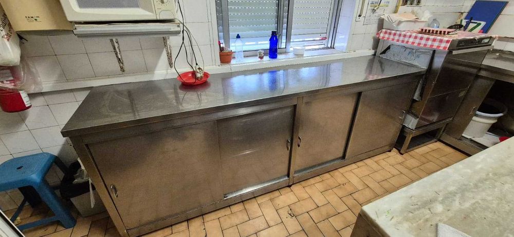 3 Bancadas de cozinha industrial Inox