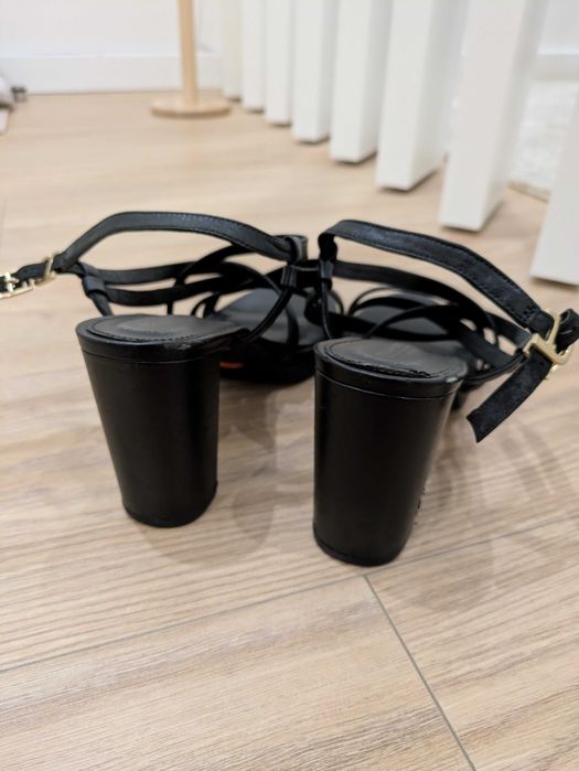 Sandálias salto Rockport preto 37 truetech fácil abertura