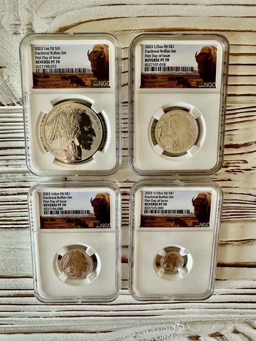 Монета набор 2023 Американский бизон ( Буффало ) NGC PF70 Сербро