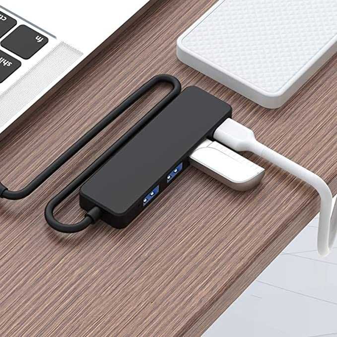 Hub USB-A USB 3.0 typu C wersja slim, mały, lekki