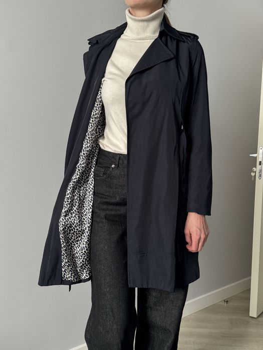 Тренч zara basic жіночий, класичний чорний, весна/осінь