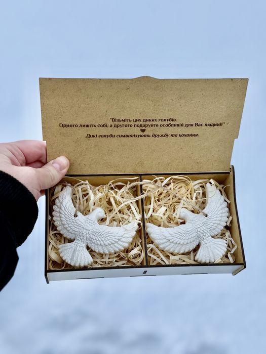 Дикі голуби пара  як із фільму «Один дома» подарунок з гіпсу , декор