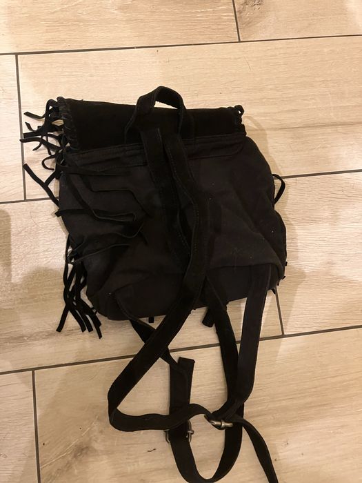 Zara girls czarny zamszowy plecaczek
