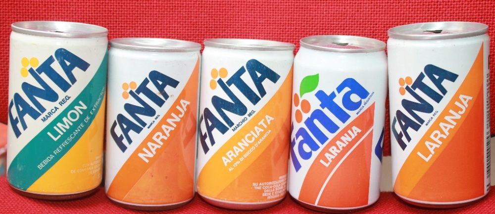 Latas de coleção antigas, anos 80 e 90