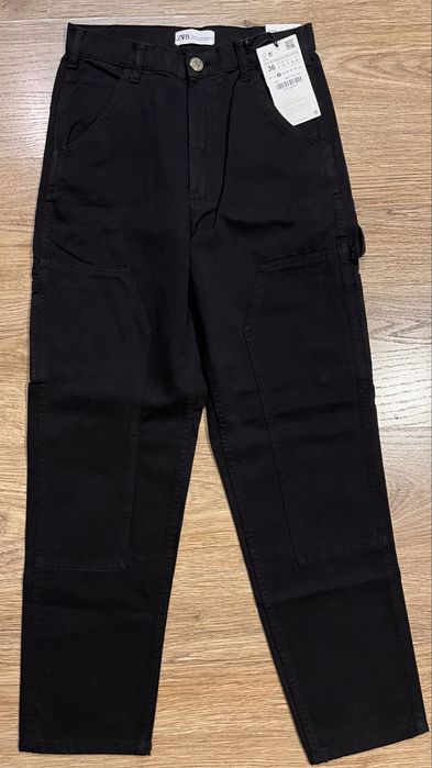 Нові Штани джинси Zara 34 чорні cargo карго