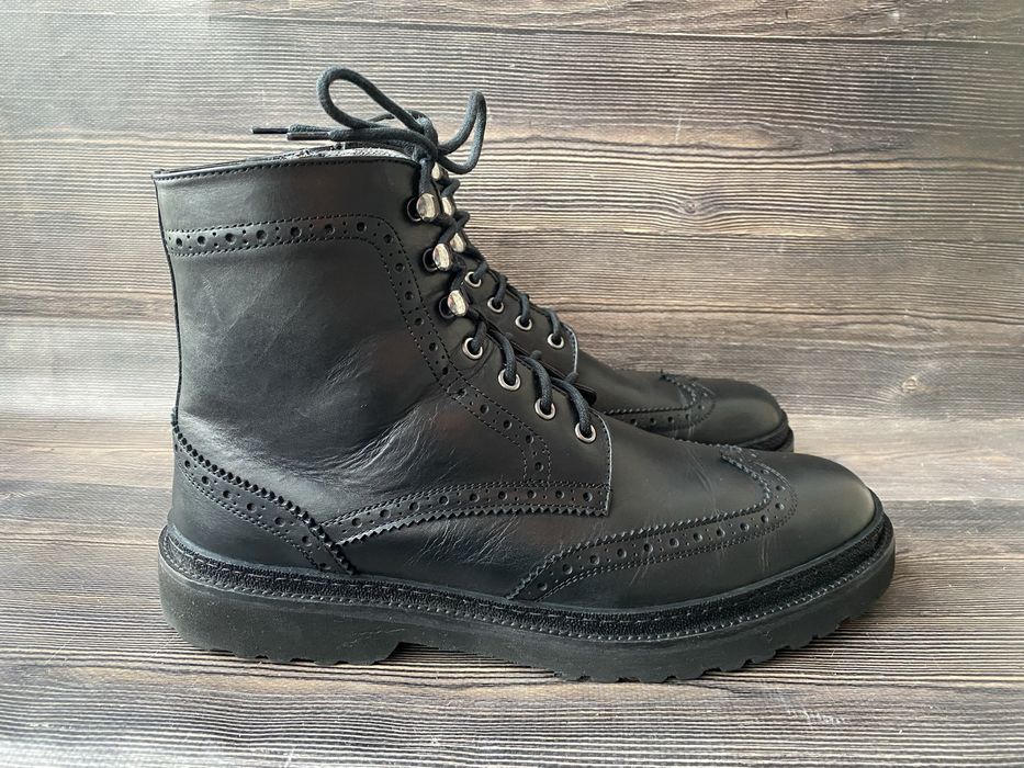 Шкіряні черевики броги Made in Italy 43 р