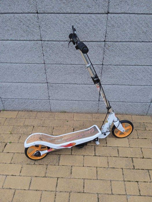 Hulajnoga Space Scooter X580 – napęd wahadłowy, biało-pomarańczowa