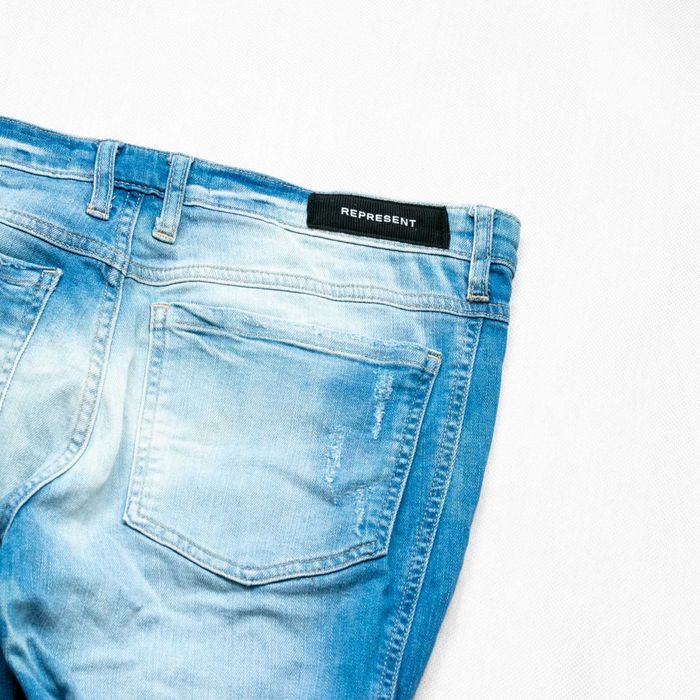 Represent biker jeans destroy spodnie jeansowe 32us biodrówki