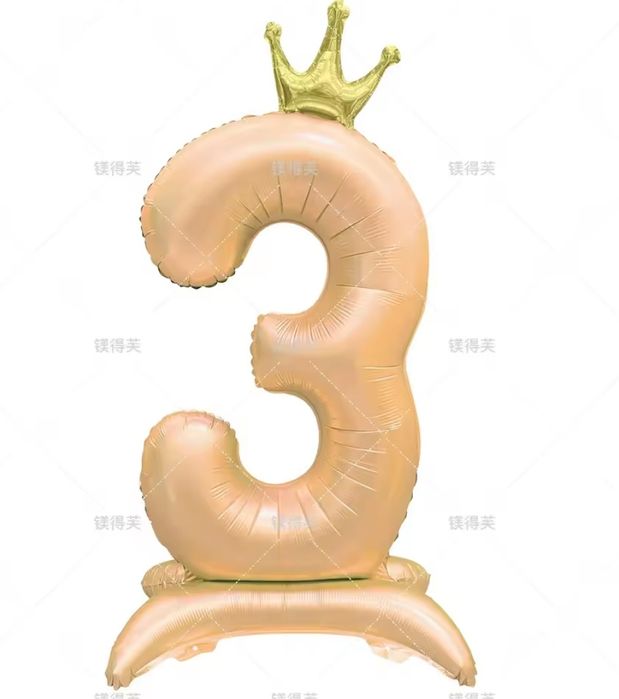 Цифра кулька 3 3D День Народження