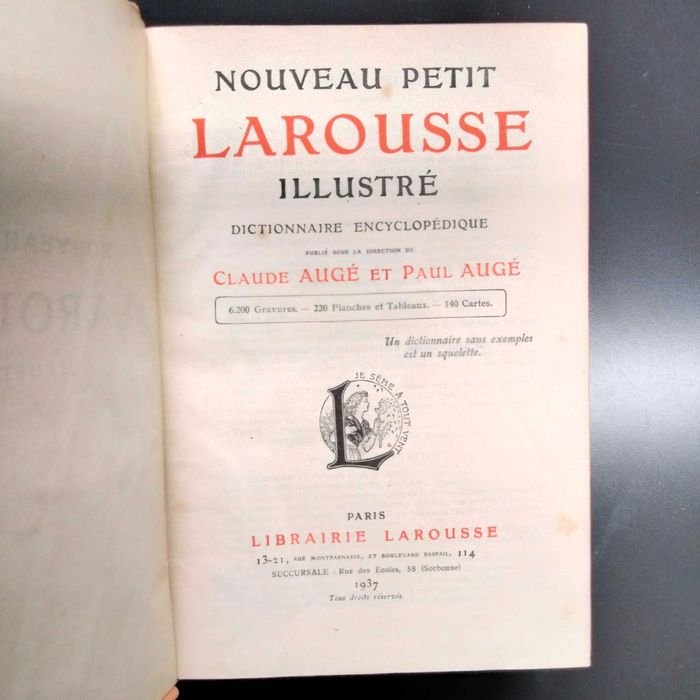Nouveau Petit Larousse Illustre 1937