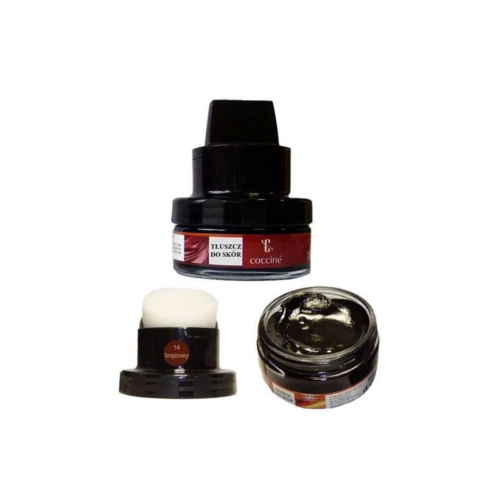 Brązowy Tłuszcz do butów i odzieży ze skóry gładkiej w słoiku